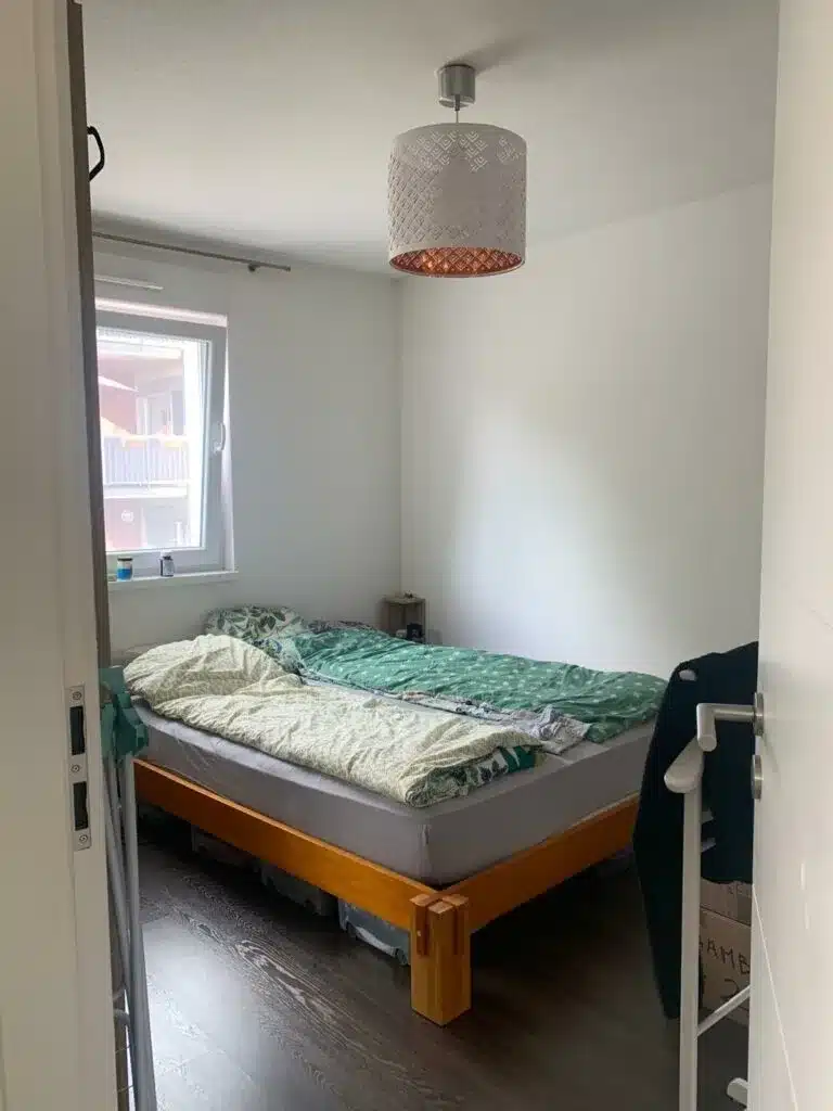 Chambre avant réaménagement dans le cadre d’un projet d’architecture d’intérieur en Alsace