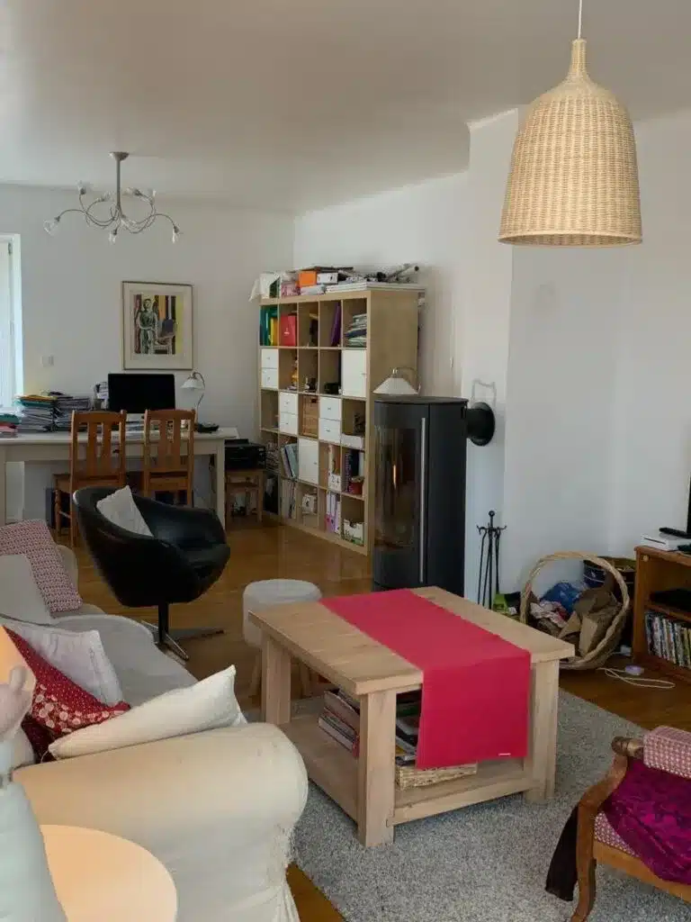 Salon avant réaménagement dans le cadre d’un projet d’architecture d’intérieur en Alsace